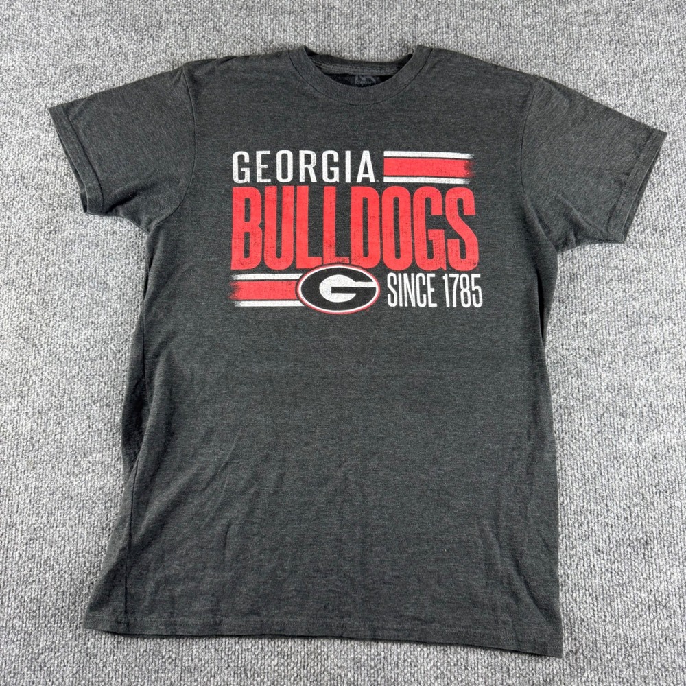 Knights Apparel Georgia Bulldogs T-Shirt Mens Medium Gray UGA Graphic Tee